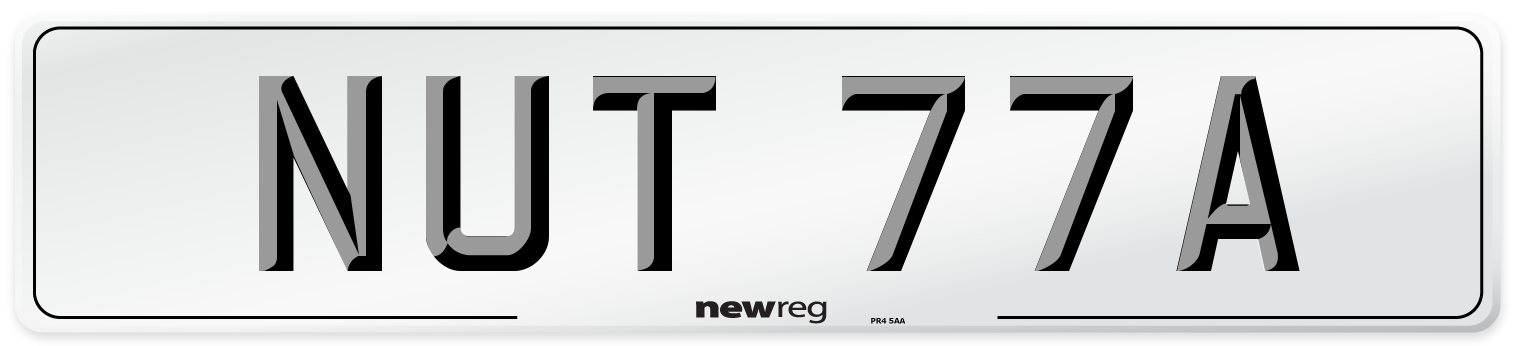 NUT 77A Number Plate from New Reg